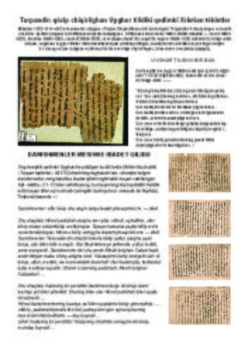 Ancient Christian texts in Uyghur excavated from Turpan-Lat